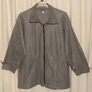 Vtg Honors Womens Fleece Coat / Jacket, Gray, Plus Size 26/28 ( 2X ) NWOT